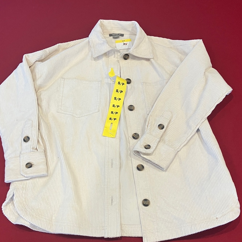 Matty M Beige Corduroy Jacket